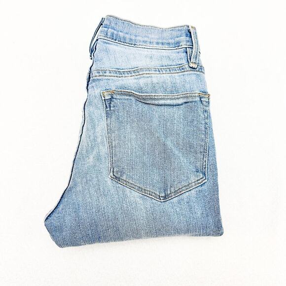 Frame Le High Skinny Light Wash Denim Jeans Eling LHSKSR899 Raw Hem Size 25 - Picture 1 of 9